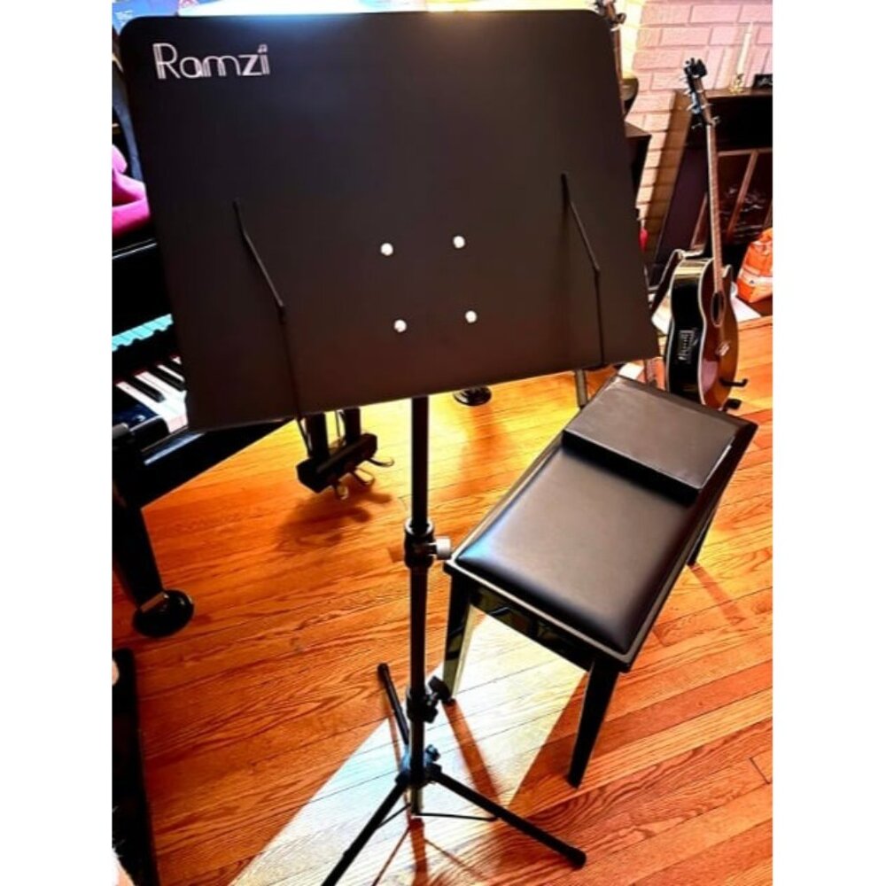 Music Book Stand, Portable Music Stand for Sheet Music 5 in-1 Dual-Use Sheet